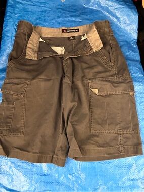Airwalk Men's Dark Brown Cargo Shorts with Utility Pockets